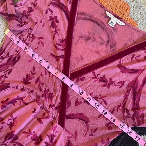 Banana Republic I Y2K I Pink Raspberry Faux Wrap Printed Top & Cami - Picture 8 of 16